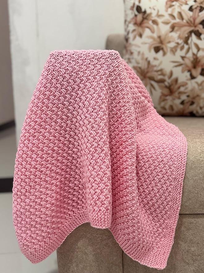 Dream Nest Knitting Pattern | Easy DK Seed Stitch | Cozy Baby Blanket PDF