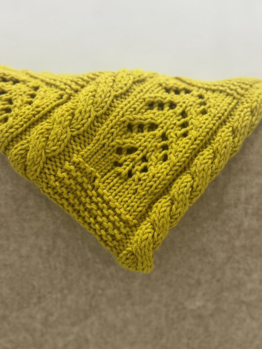 Golden Leaf Baby Blanket Knitting Pattern – Leaf Lace & Cable Knit DK PDF Pattern