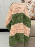 Meadow Stripe Baby Blanket Knitting Pattern – Easy Textured Knit Beginner DK PDF Pattern