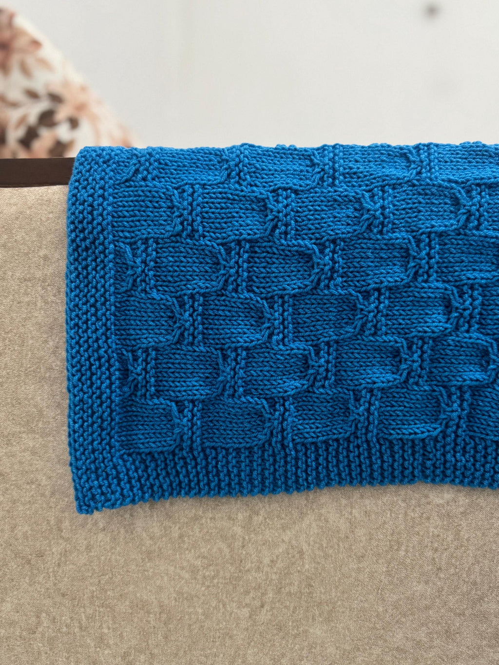 Heritage Basketweave Knit Blanket Pattern – Textured Throw – PDF Knitting Pattern