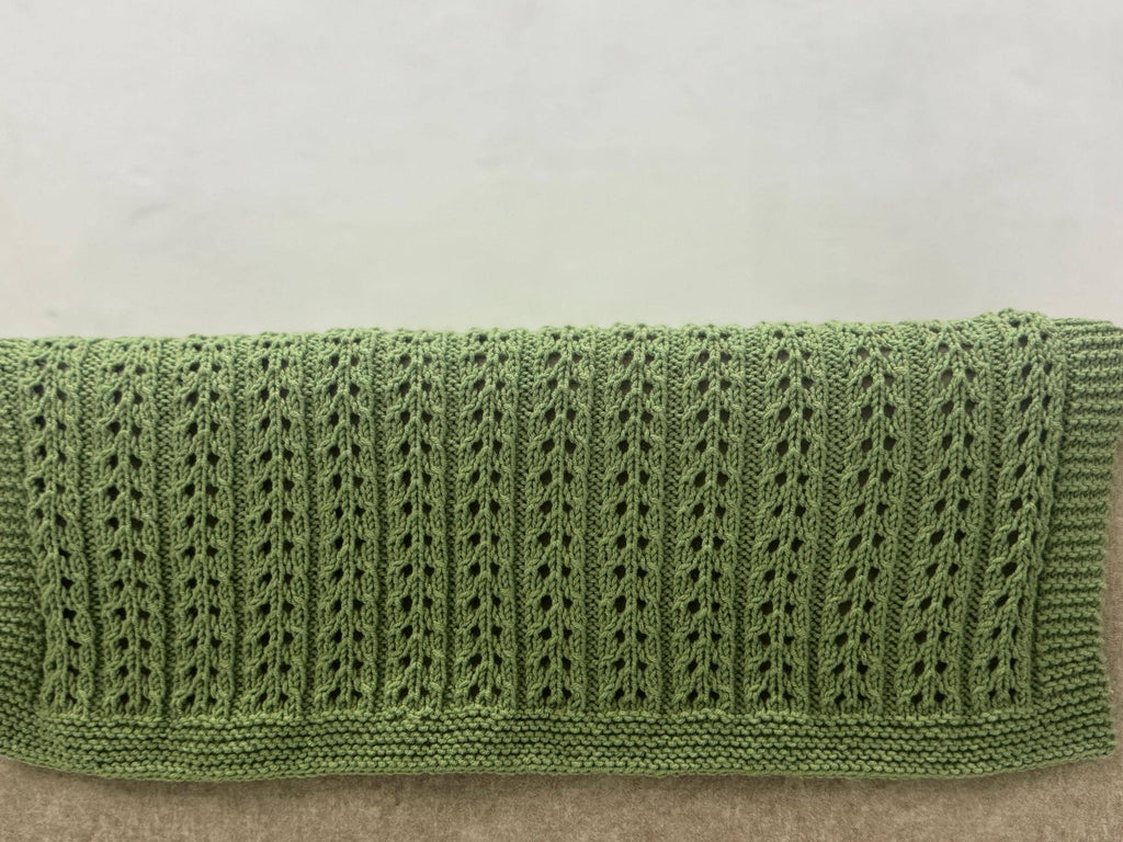 Willow Lace Baby Blanket Knitting Pattern – Easy DK Knit PDF Pattern
