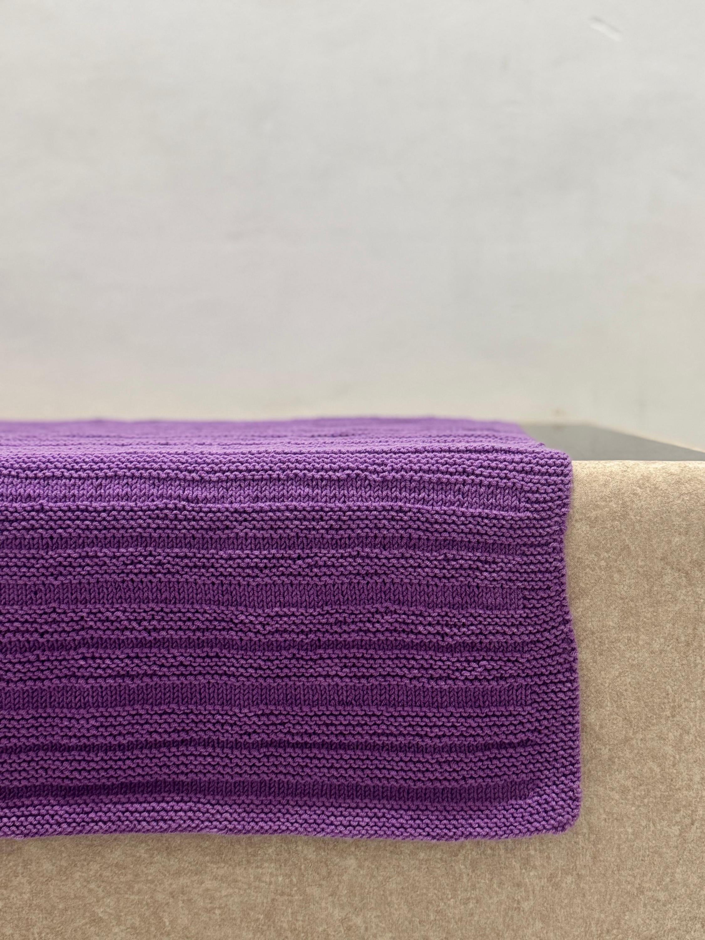Lavender Ridges Knitting Pattern | Easy Textured DK Knit | Cozy Baby Blanket PDF