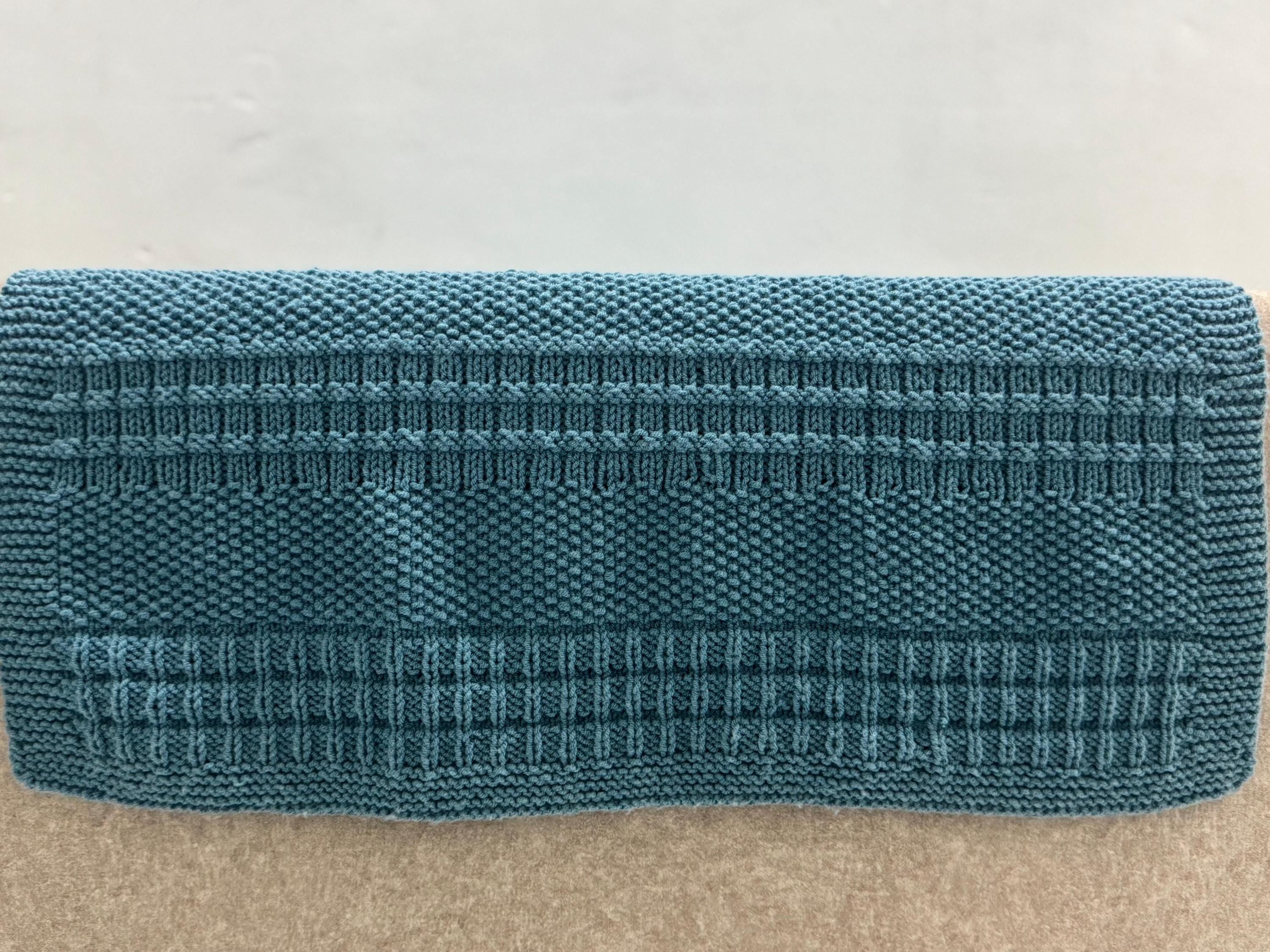 Cascade Texture Knit Blanket Pattern – Easy Repeat Throw Design – PDF Knitting Pattern