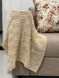 Ivory Squares Baby Blanket Knitting Pattern – Easy Textured Knit – Beginner DK PDF Knitting Pattern