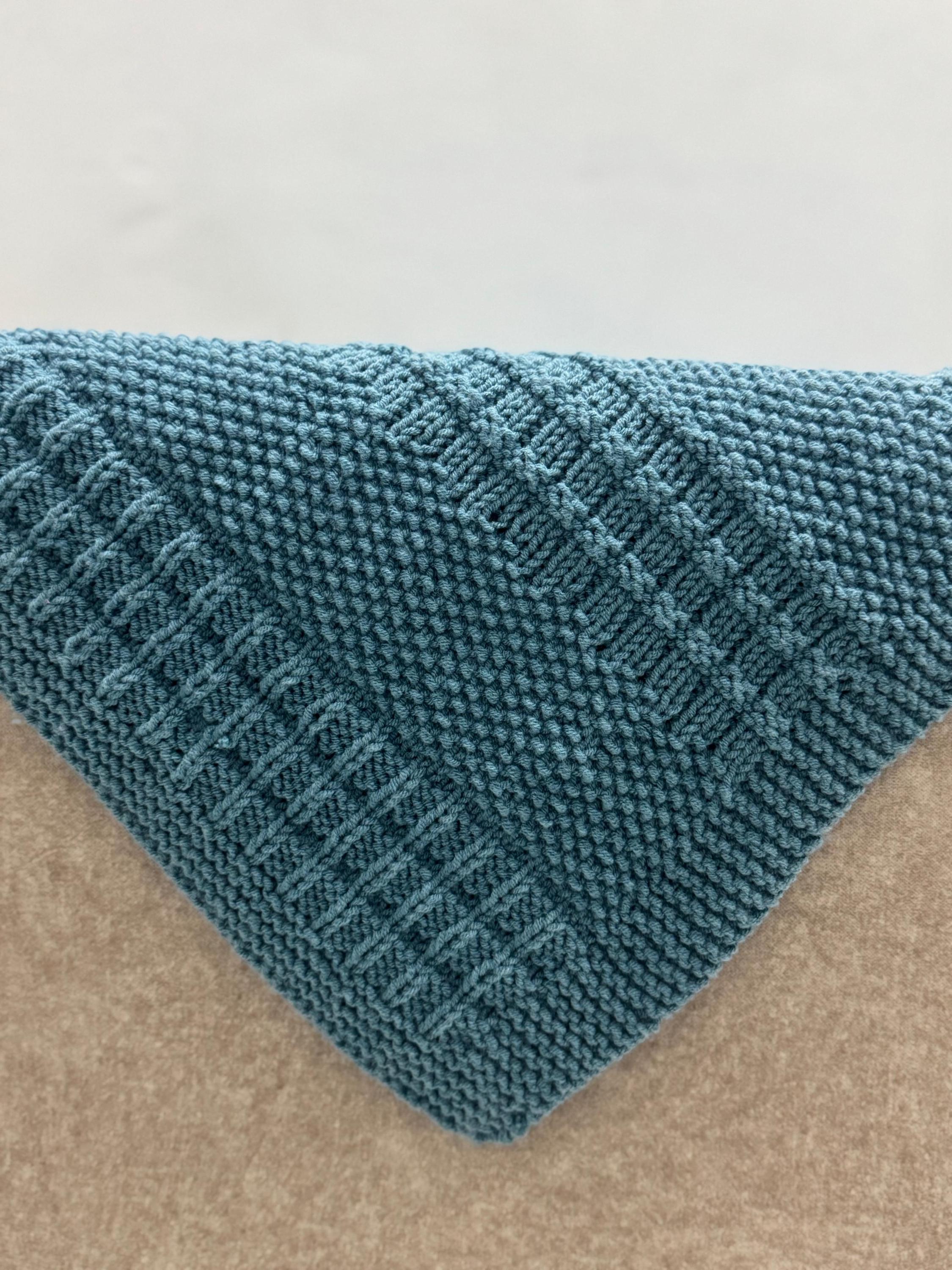 Cascade Texture Knit Blanket Pattern – Easy Repeat Throw Design – PDF Knitting Pattern