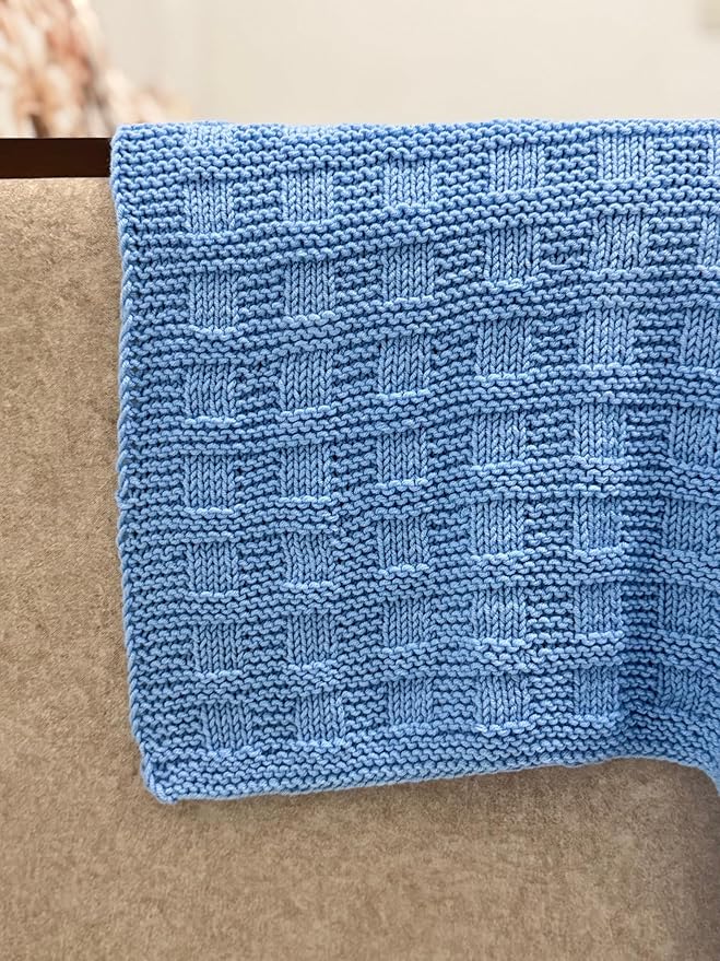 Easy Elara Weave Baby Blanket Knitting Pattern – Instant Digital Download