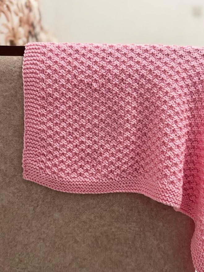 Dream Nest Knitting Pattern | Easy DK Seed Stitch | Cozy Baby Blanket PDF