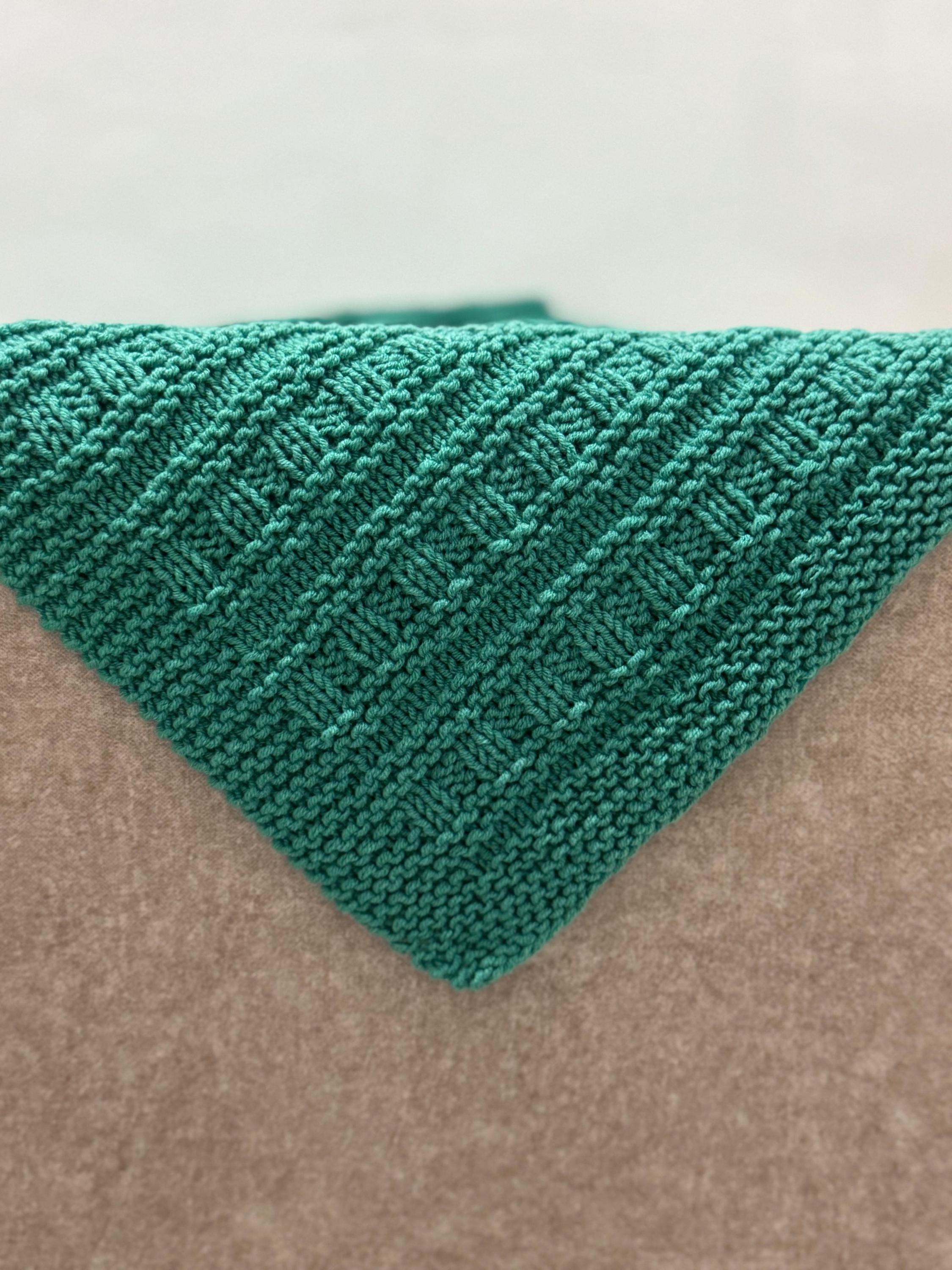 Classic Weave Baby Blanket Knitting Pattern – Easy Textured Knit – Beginner DK PDF