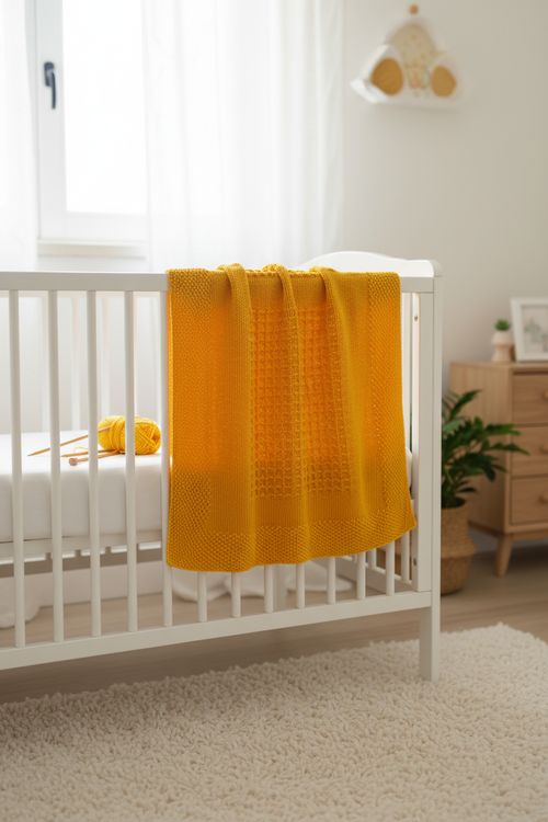 Bella Textured Baby Blanket — Pinterest Lifestyle Image
