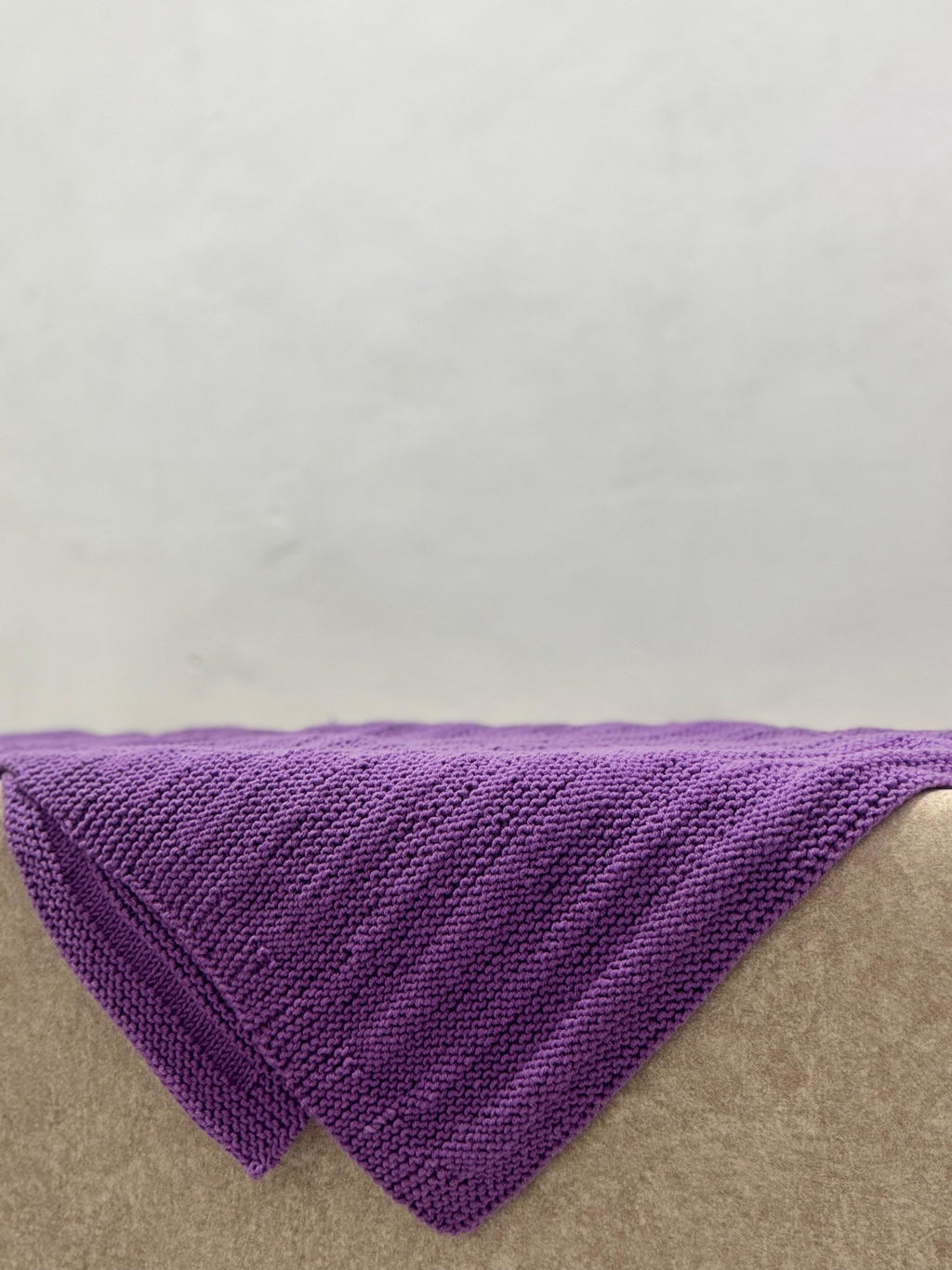 Lavender Ridges Knitting Pattern | Easy Textured DK Knit | Cozy Baby Blanket PDF