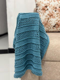Ocean Ripple Baby Blanket Knitting Pattern – Easy Eyelet Knit Modern DK PDF Pattern