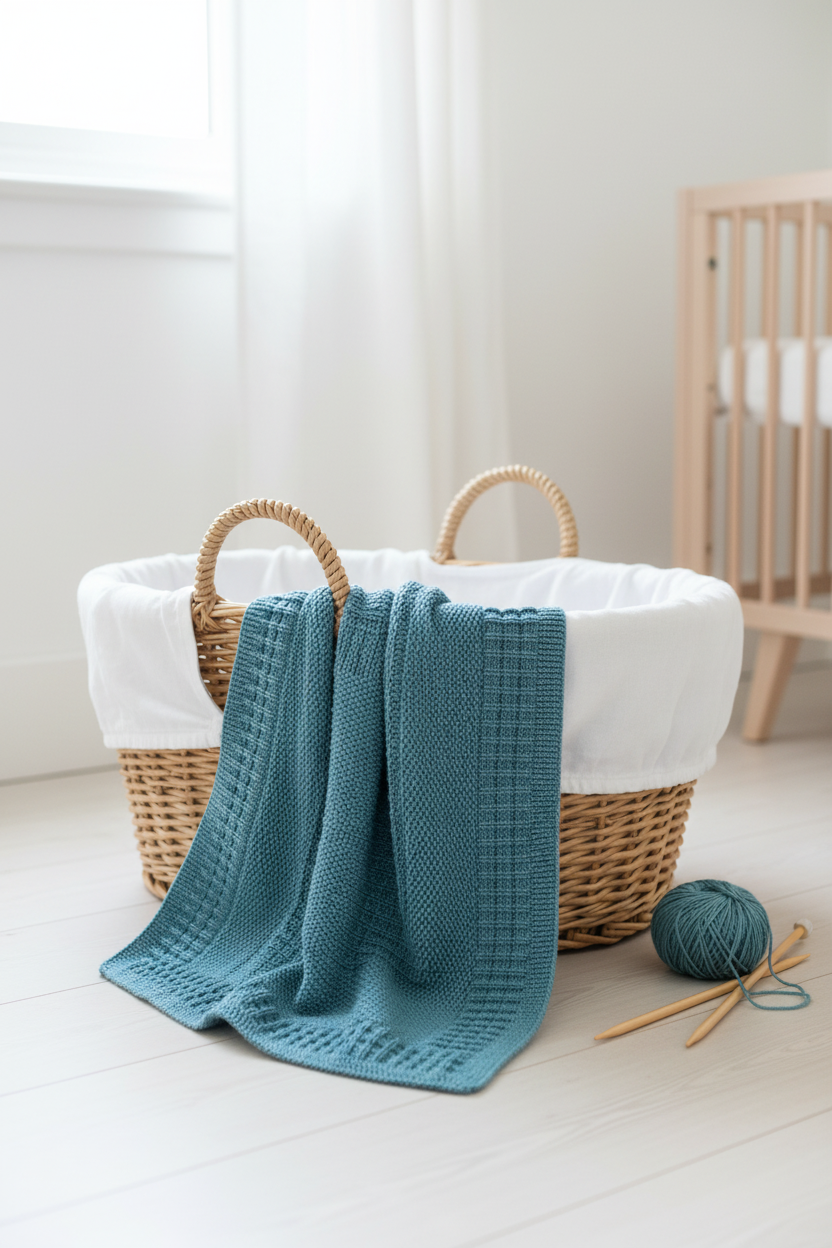 Cascade Texture Baby Blanket — Pinterest Lifestyle Image