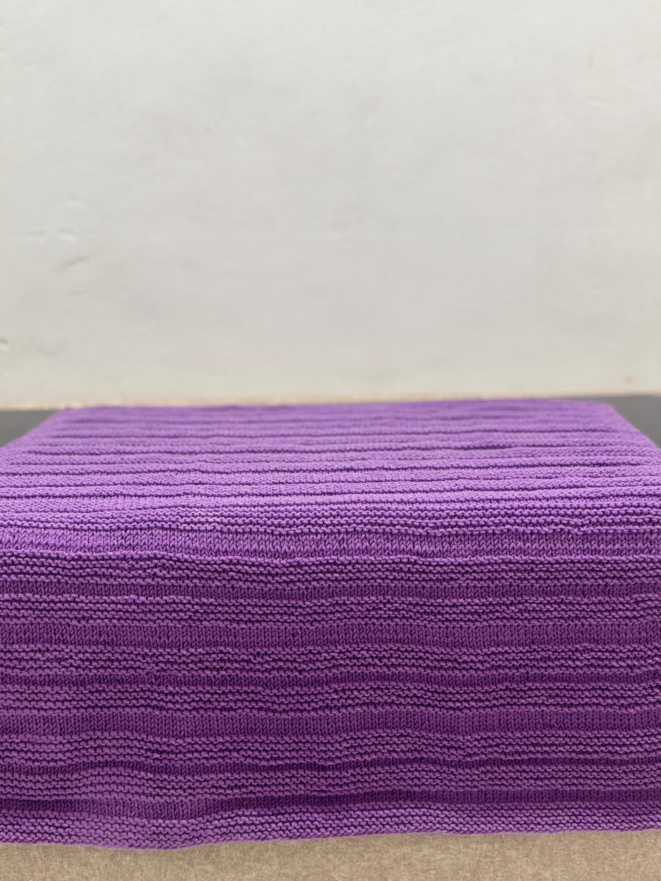 Lavender Ridges Knitting Pattern | Easy Textured DK Knit | Cozy Baby Blanket PDF
