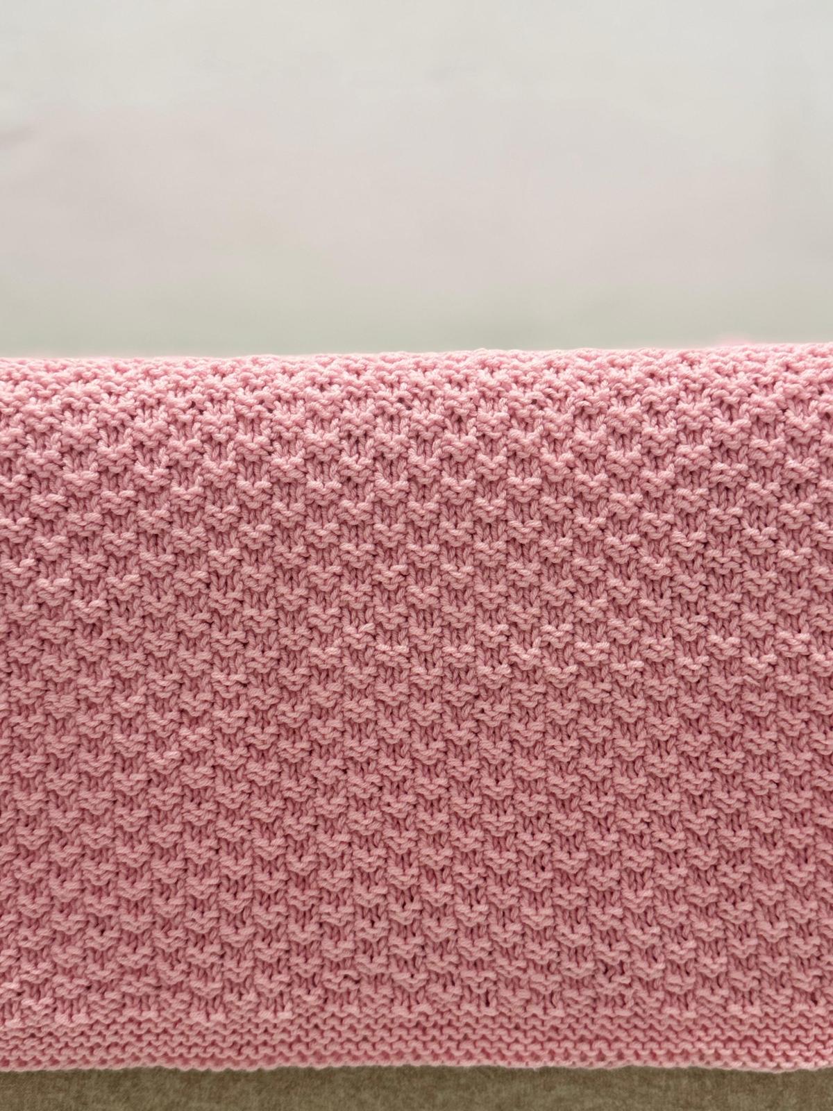 Dream Nest Knitting Pattern | Easy DK Seed Stitch | Cozy Baby Blanket PDF