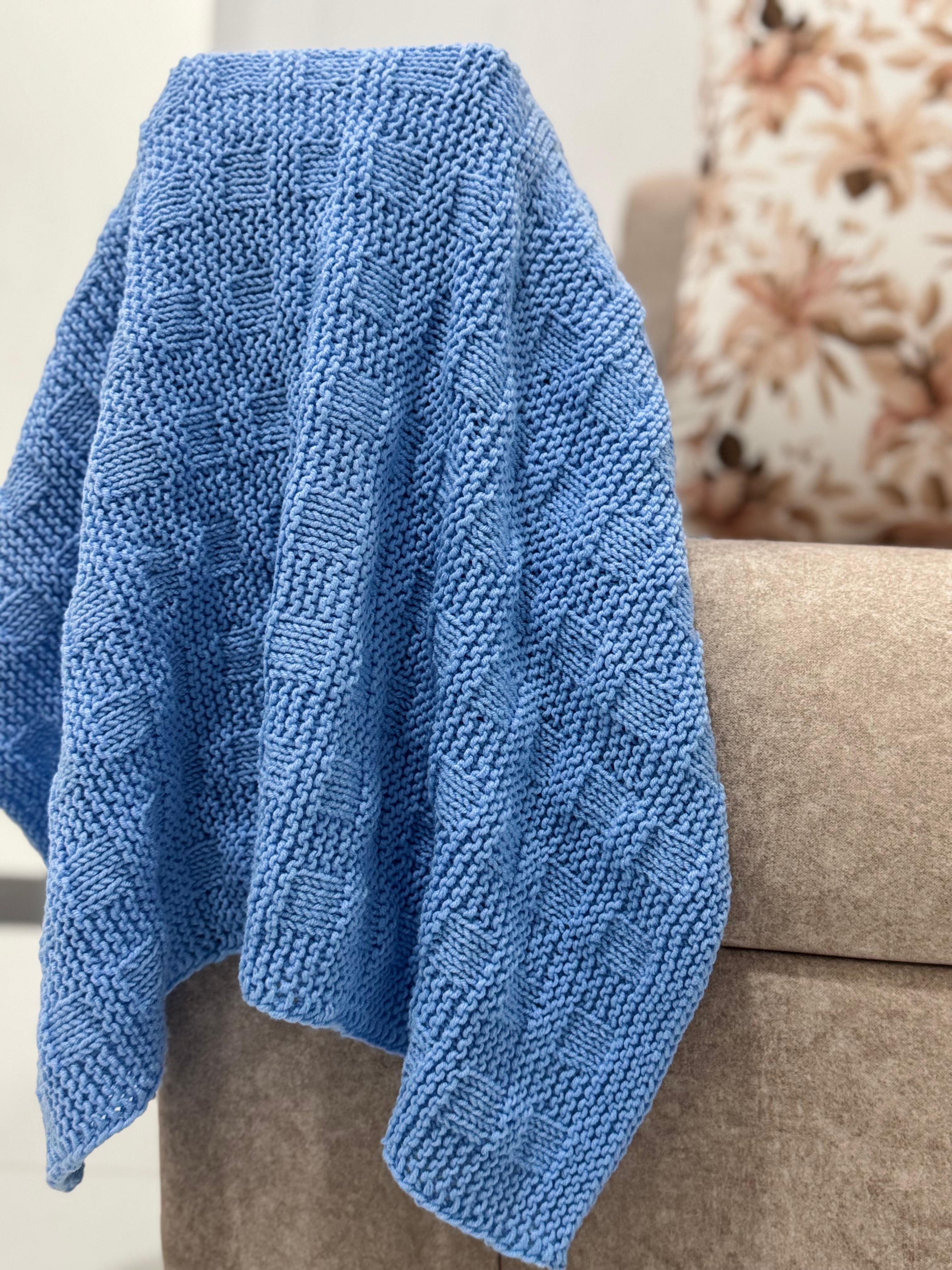 Easy Elara Weave Baby Blanket Knitting Pattern – Instant Digital Download