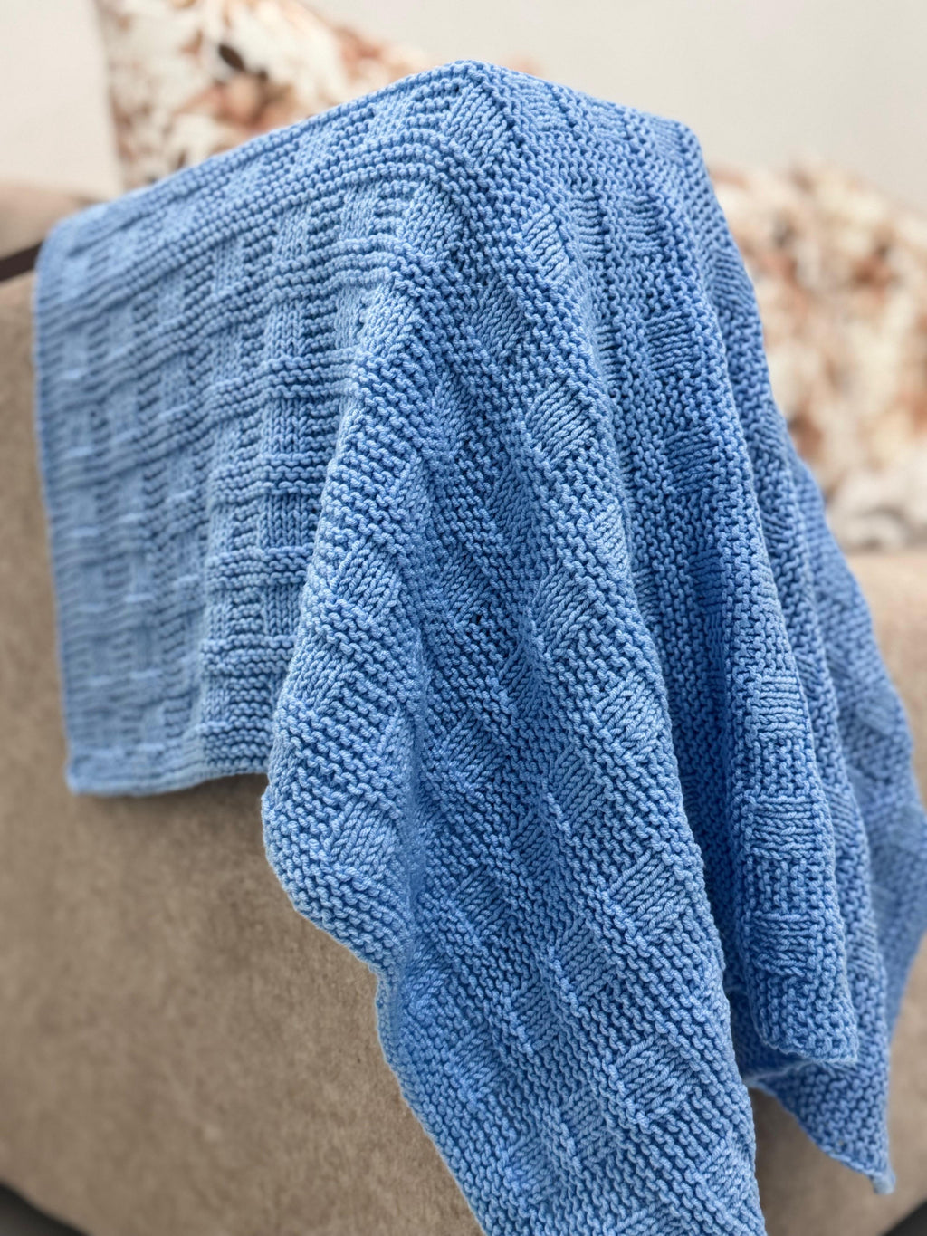 Easy Elara Weave Baby Blanket Knitting Pattern – Instant Digital Download