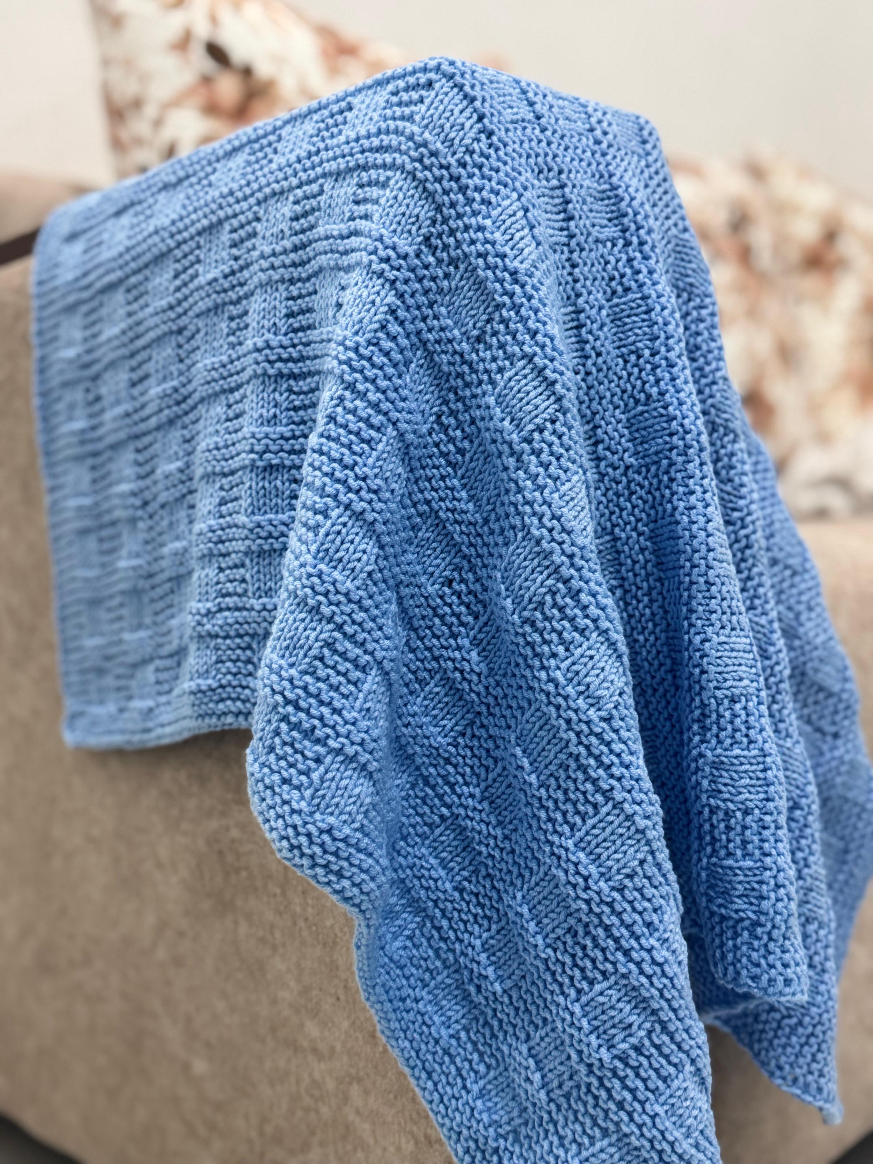 Easy Elara Weave Baby Blanket Knitting Pattern – Instant Digital Download