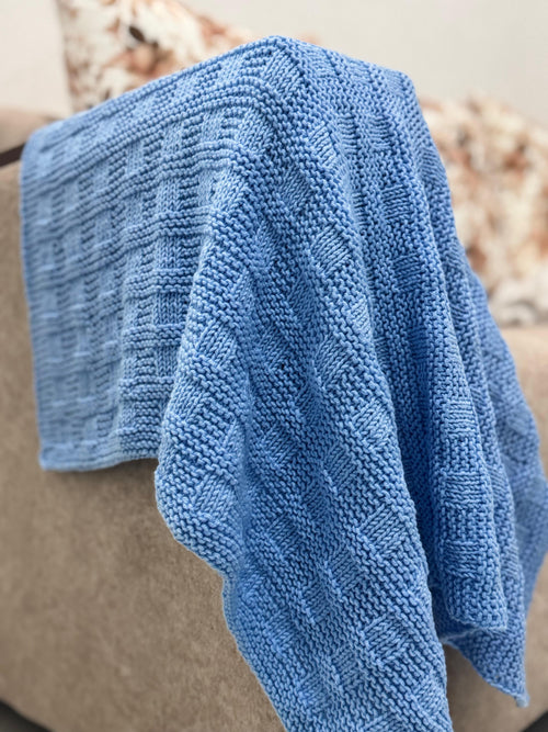 Easy Elara Weave Baby Blanket Knitting Pattern – Instant Digital Download