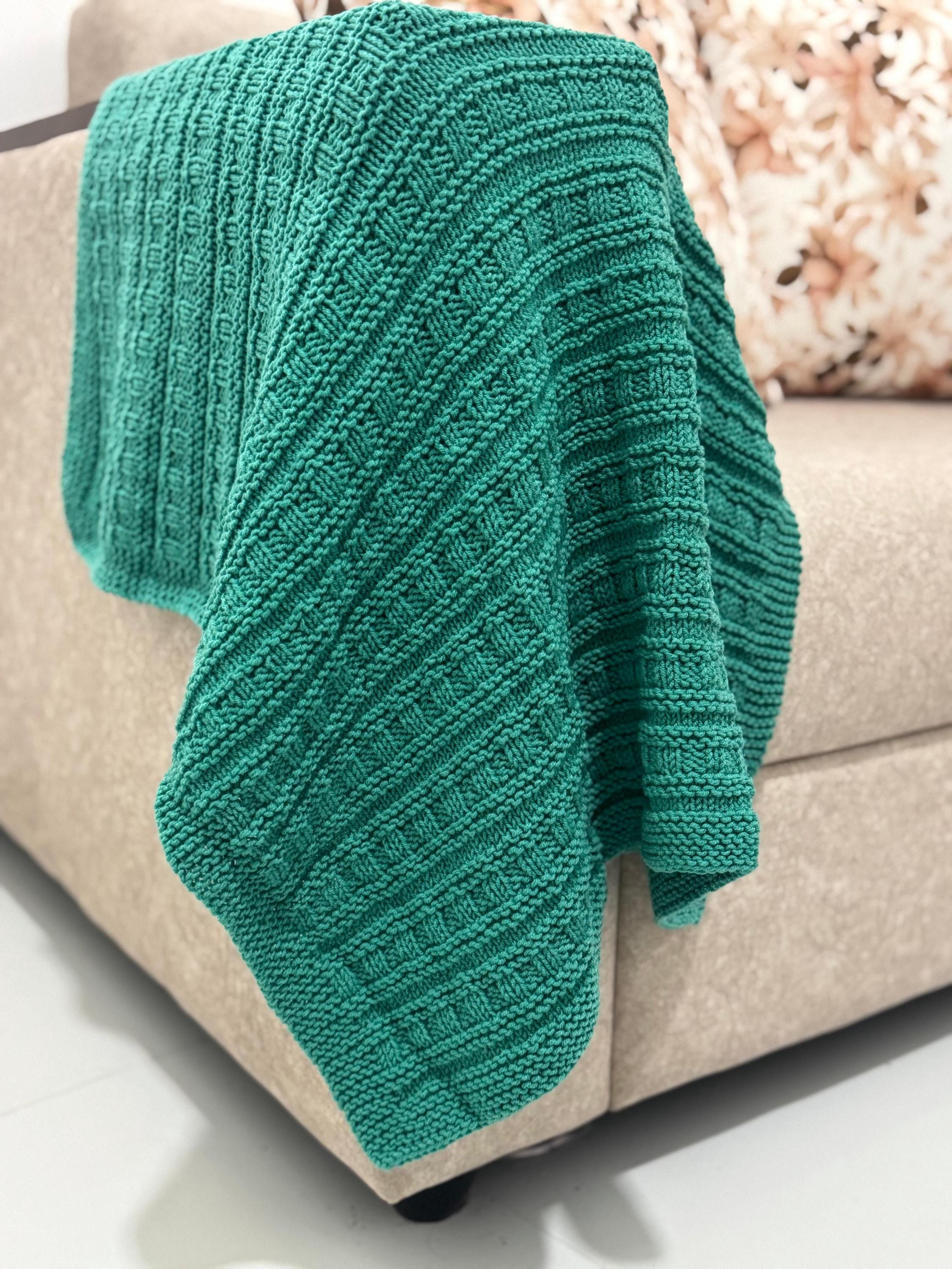 Classic Weave Baby Blanket Knitting Pattern – Easy Textured Knit – Beginner DK PDF