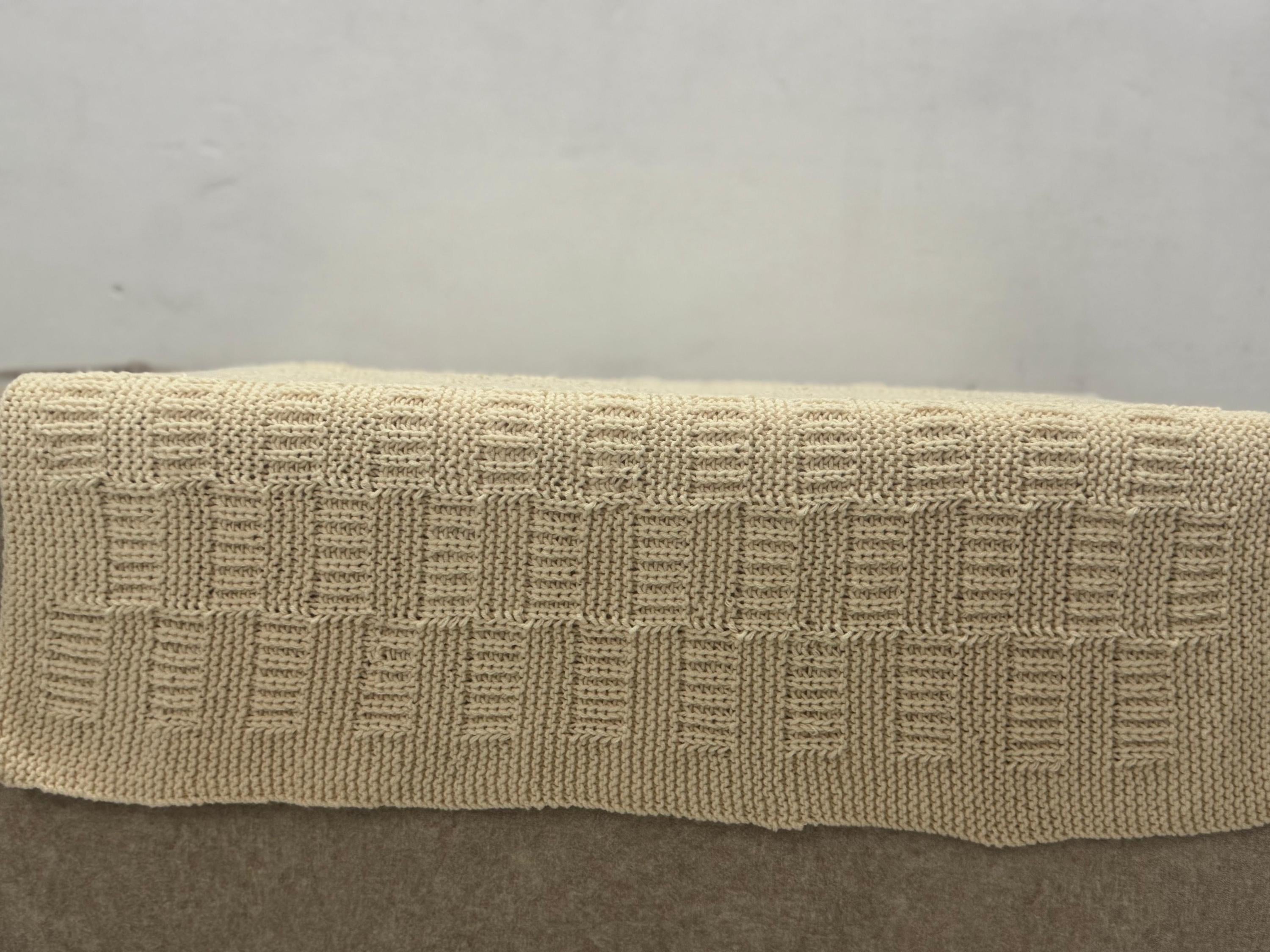 Ivory Squares Baby Blanket Knitting Pattern – Easy Textured Knit – Beginner DK PDF Knitting Pattern