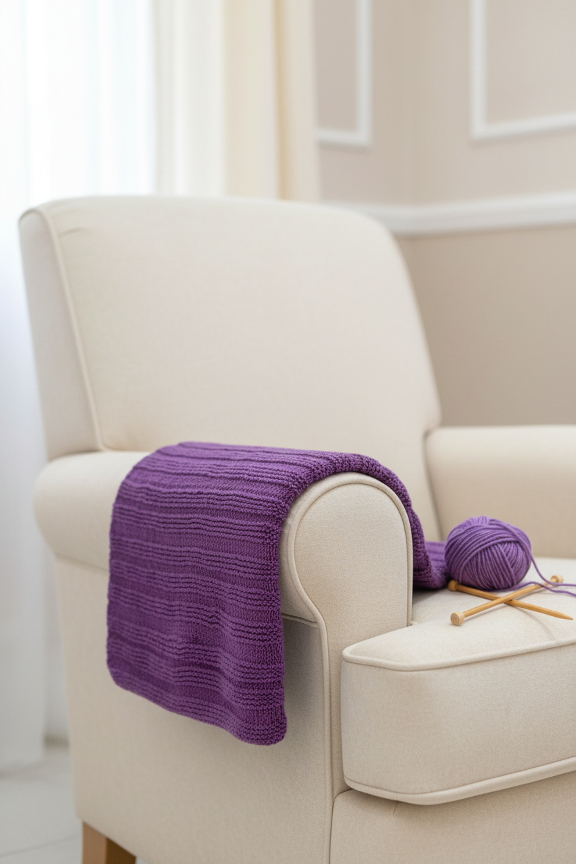 Lavender Ridges Baby Blanket — Pinterest Lifestyle Image