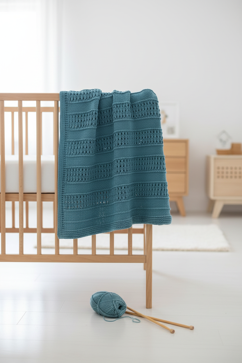 Ocean Ripple Baby Blanket — Pinterest Lifestyle Image