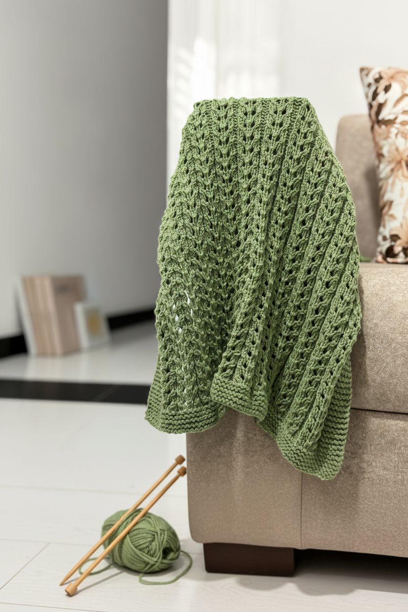 Willow Lace Baby Blanket — Pinterest Lifestyle Image